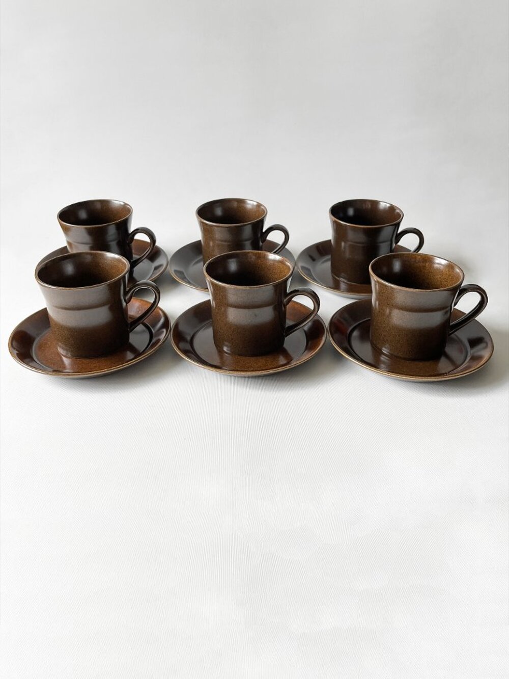 Set Of 6 Vintage Crown Lynne Forma Ironstone Coffee Tea Cup & Saucer New Zealand